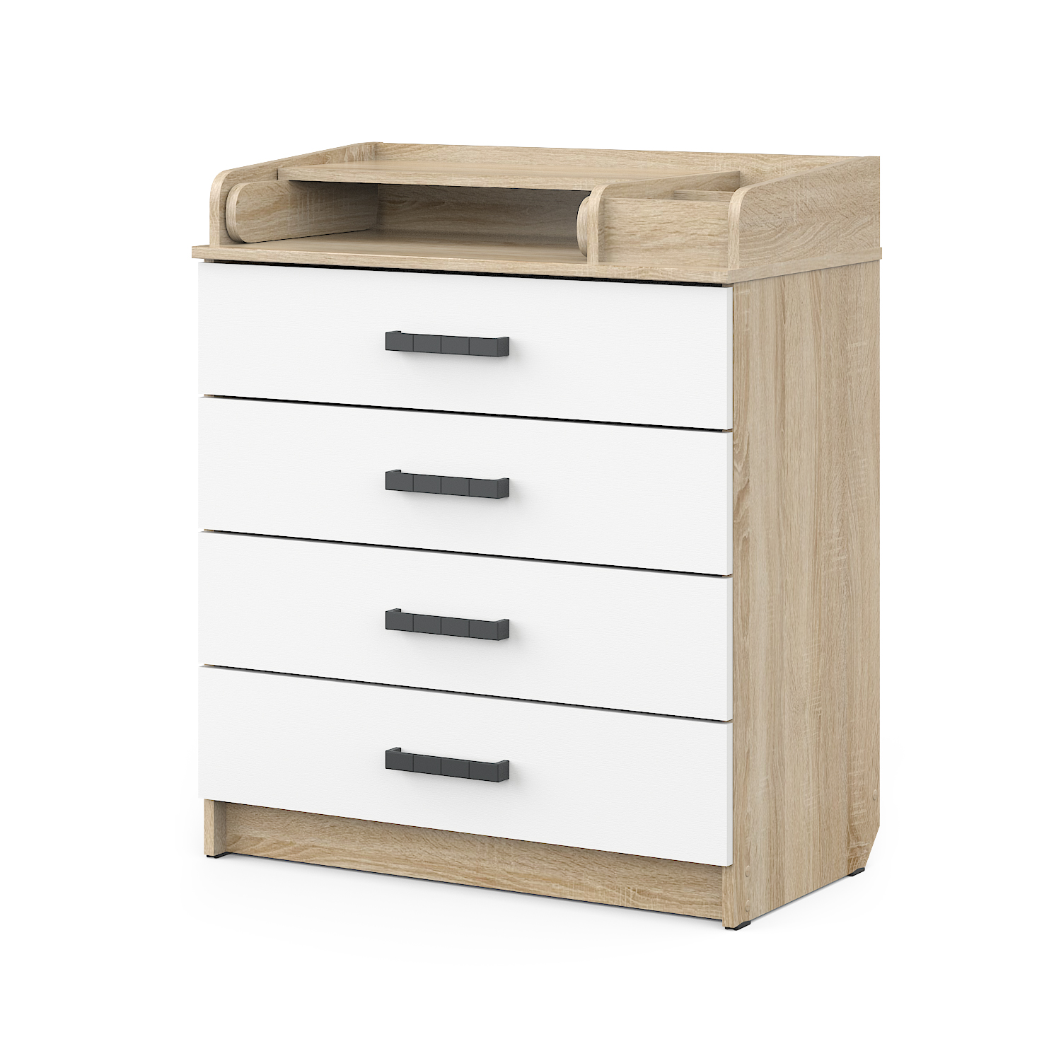 Комод пеленальный aton baby furniture Marvin (дуб сонома, белый) - фото 1