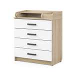 Комод пеленальный aton baby furniture Marvin (дуб сонома, белый)
