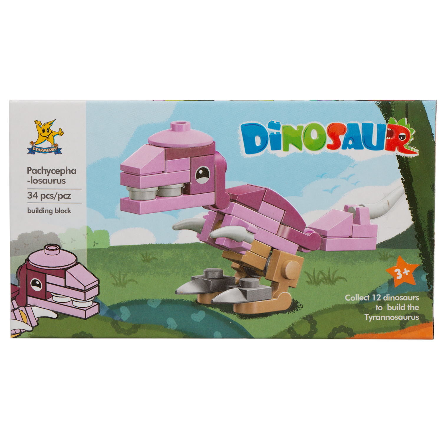 Конструктор KiddiePlay Фигурка динозавра блочный - фото 7