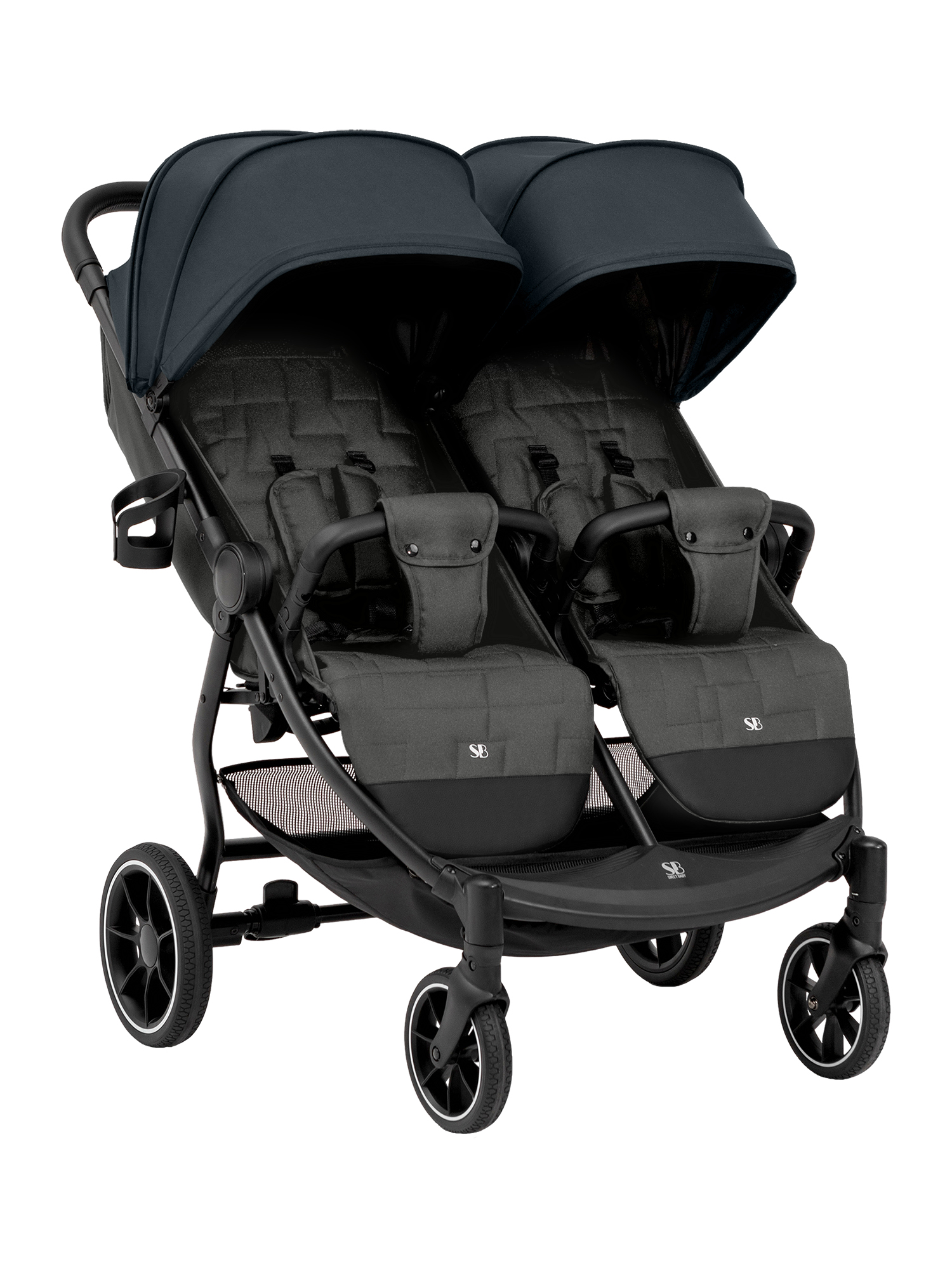 Коляска прогулочная для двойни Sweet Baby Donna Grey серый - фото 23