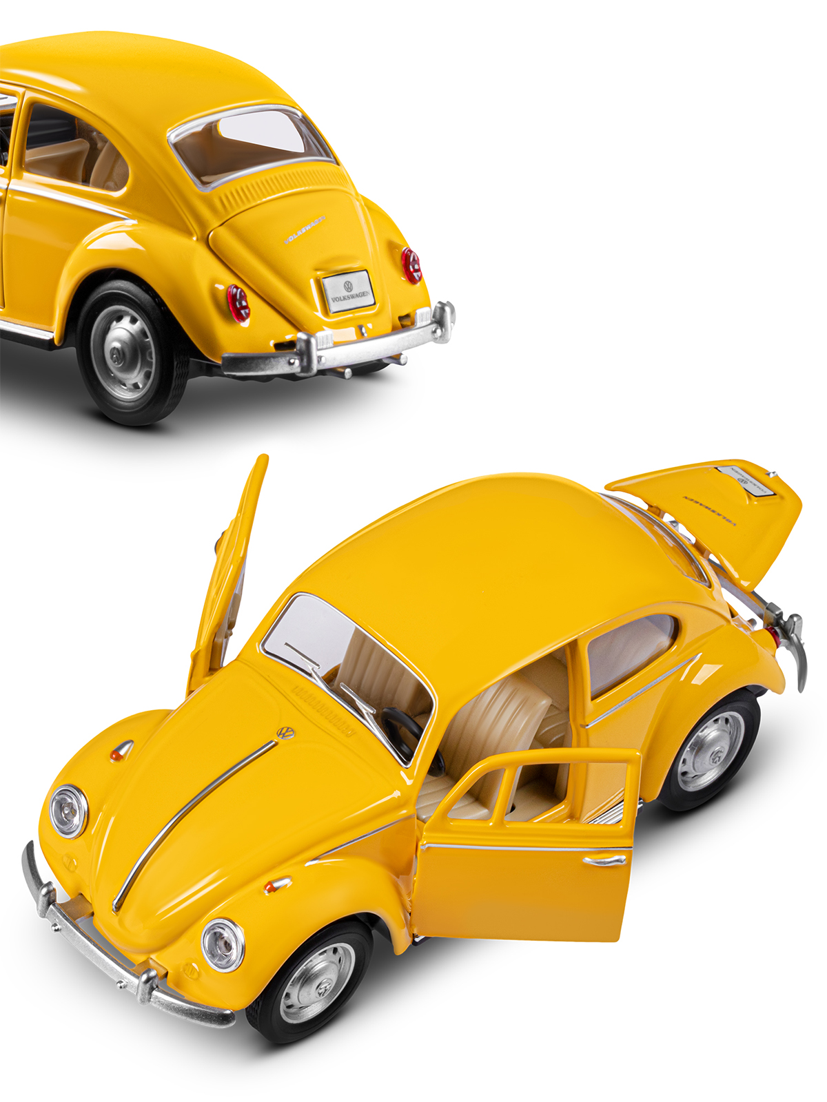 Автомобиль АВТОпанорама Volkswagen Classical Beetle 1967 1:28 JB1251658 - фото 11