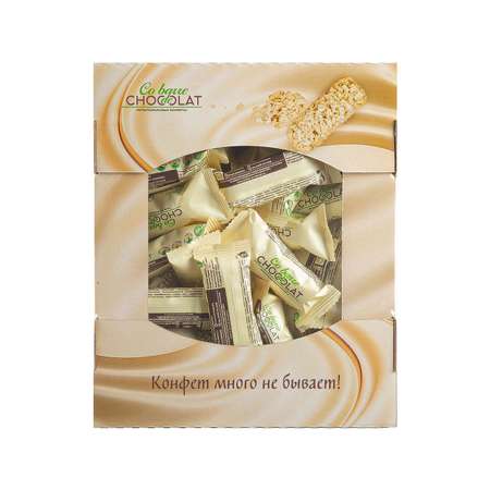 Мультизлаковые конфеты Co barre de CHOCOLAT с белой кондитерской глазурью 600 г