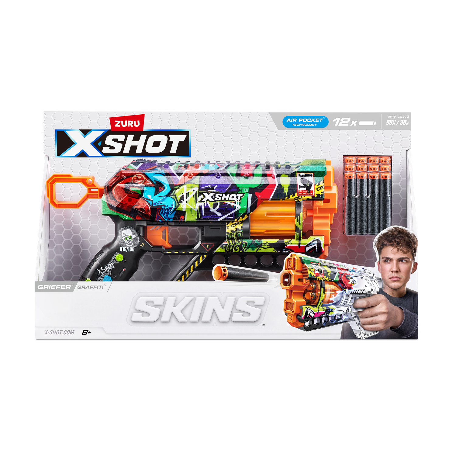 Бластер Zuru XSHOT  Skins Грифер Граффити - фото 10