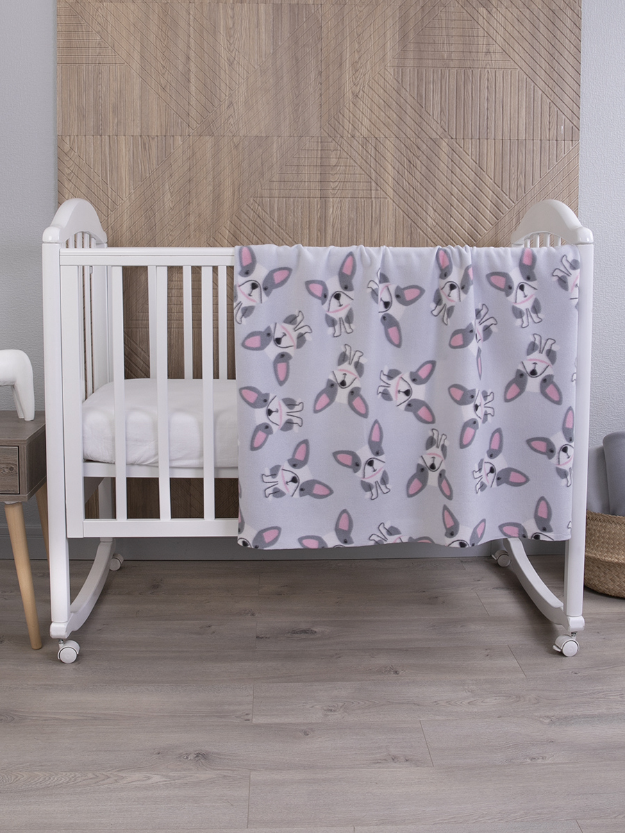 Плед Baby Nice Мопсики 100 x 140 см флис - фото 2