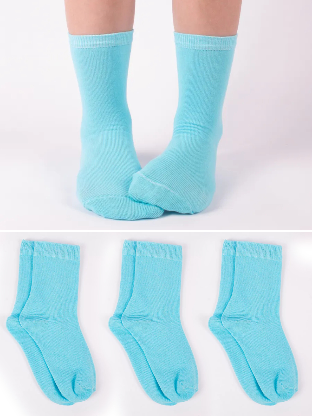 Изображение товара Детские хлопковые носки 3 пары Babushka для мальчиков и девочек