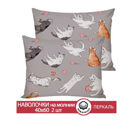Комплект наволочек Сказка. Kitties 40x60 см 2 шт на молнии