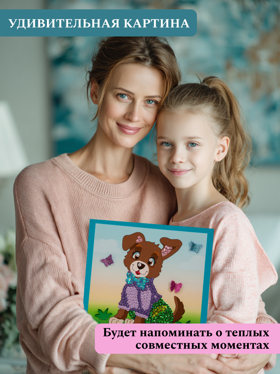 Картина из страз Волшебная мастерская Щенок - фото 9