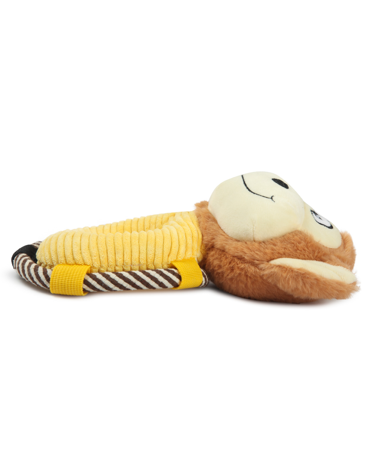 Игрушка для собак Barbaks Обезьянка-кольцо мягкая с пищалкой 27.5*19.5см - фото 4