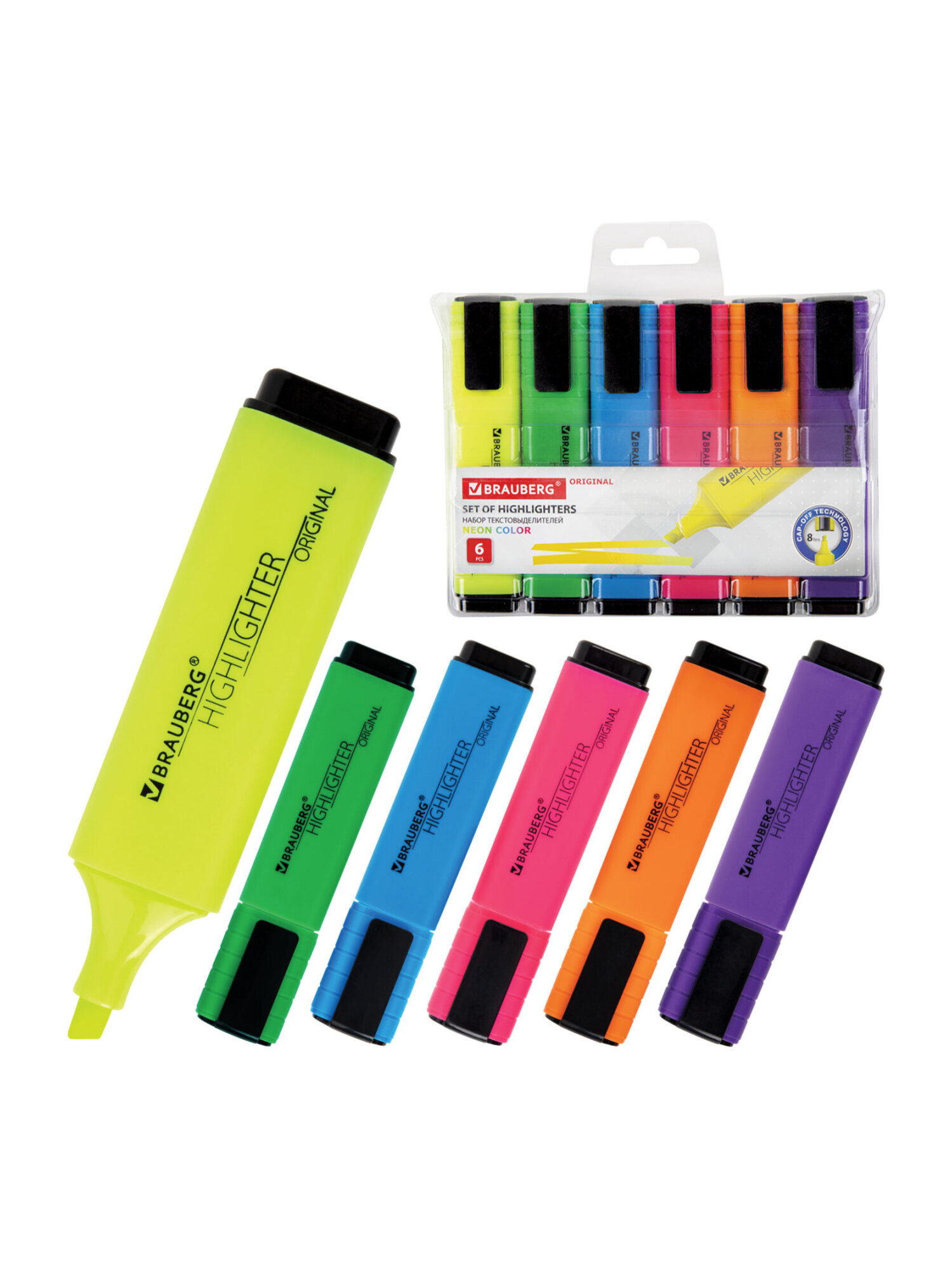 Текстовыделители Brauberg 6 шт. - фото 7
