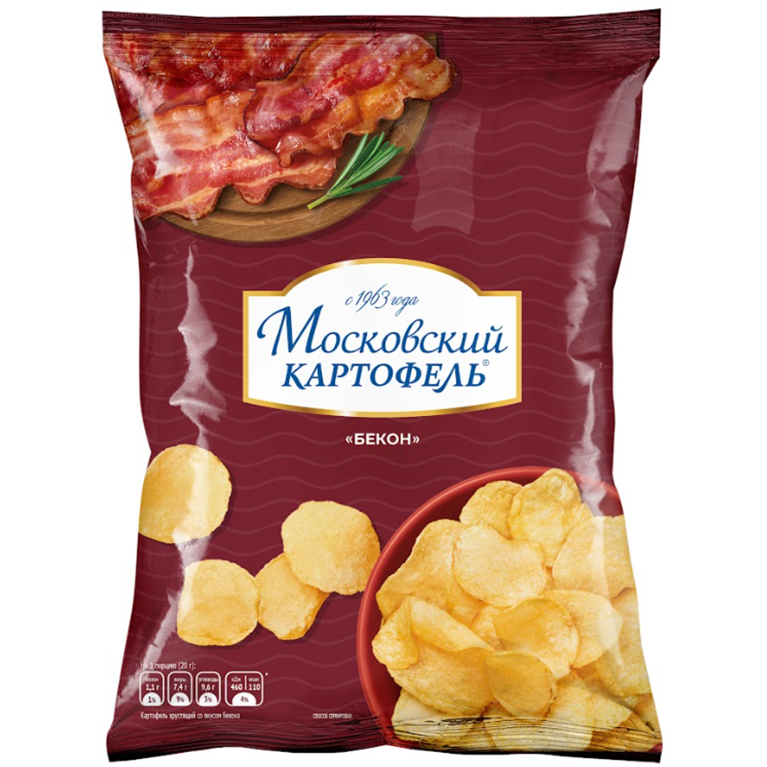 Чипсы Московский картофель со вкусом бекона 120г - фото 2