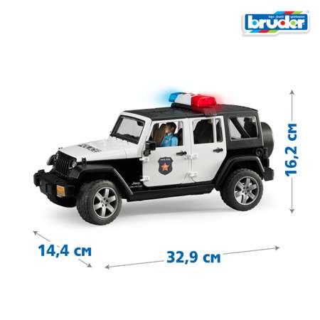 Полицейская машина Bruder Jeep с фигуркой 1:16