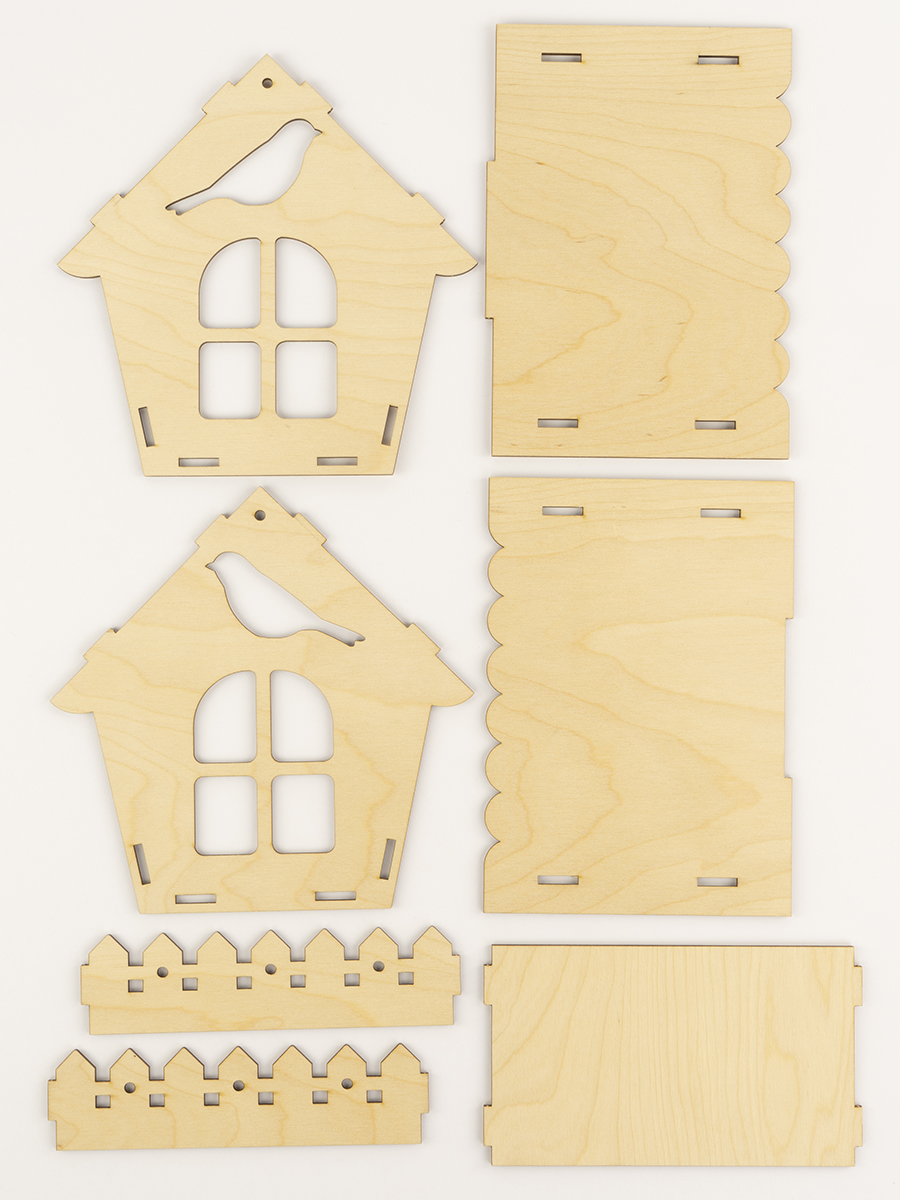 Кормушка WOODING design Домик с птичкой КФ-05 - фото 4