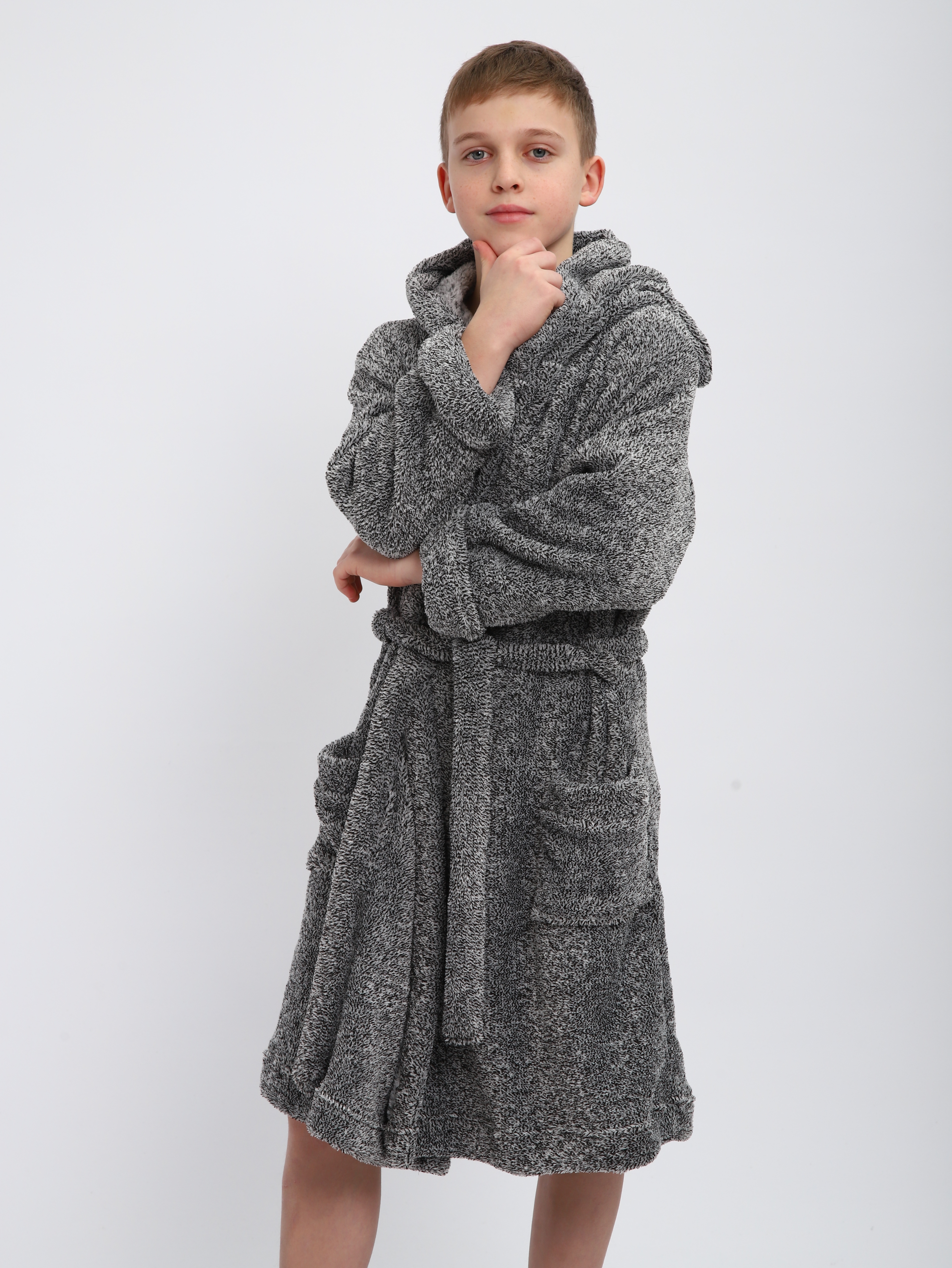 Халат ЛАДОШКИ Халат Отдых серый - фото 17