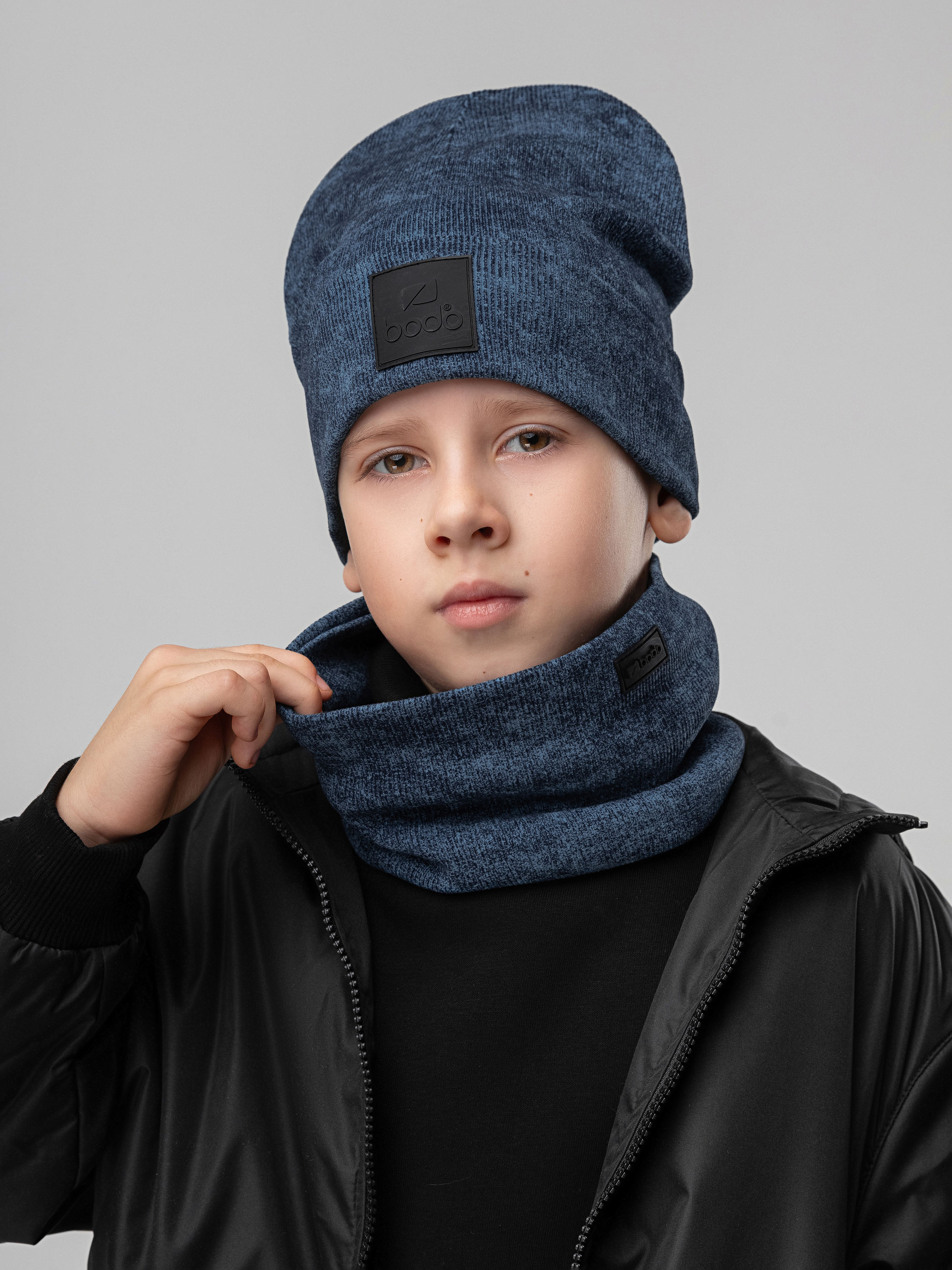 Шапка и снуд Bodo 13-162MU_сине-голубой - фото 3