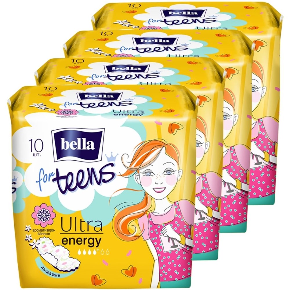 Прокладки супертонкие BELLA for teens Ultra energy 10 шт х 4 упаковки - фото 2