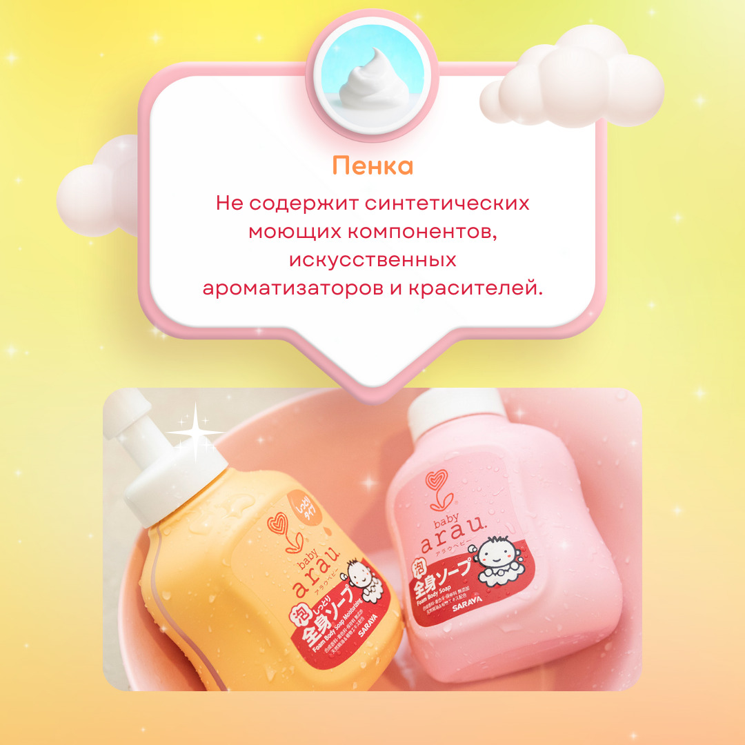 Пена Arau baby Увлажняющий 450 мл - фото 9