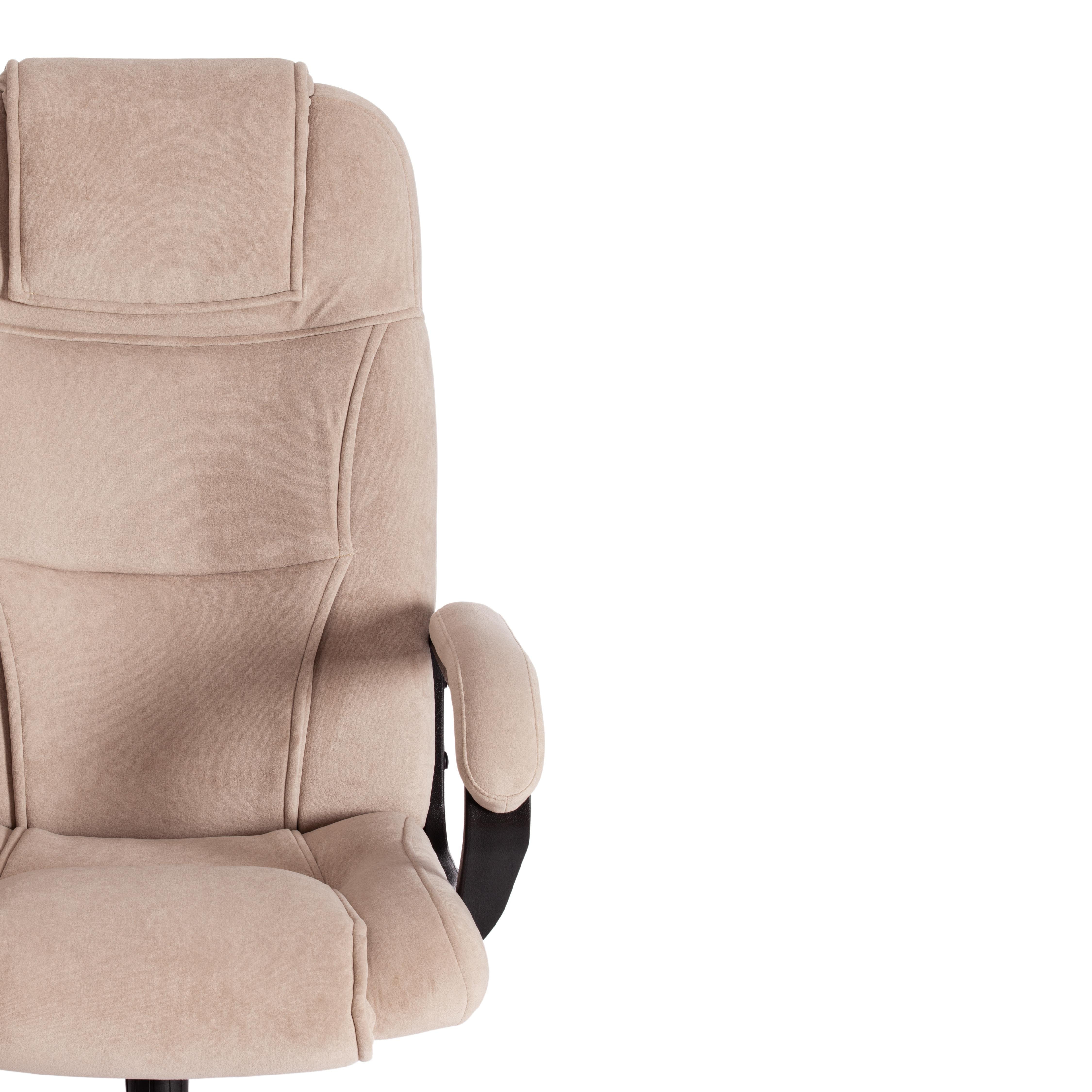 Компьютерное кресло TETCHAIR Бергамо хром флок бежевый - фото 6