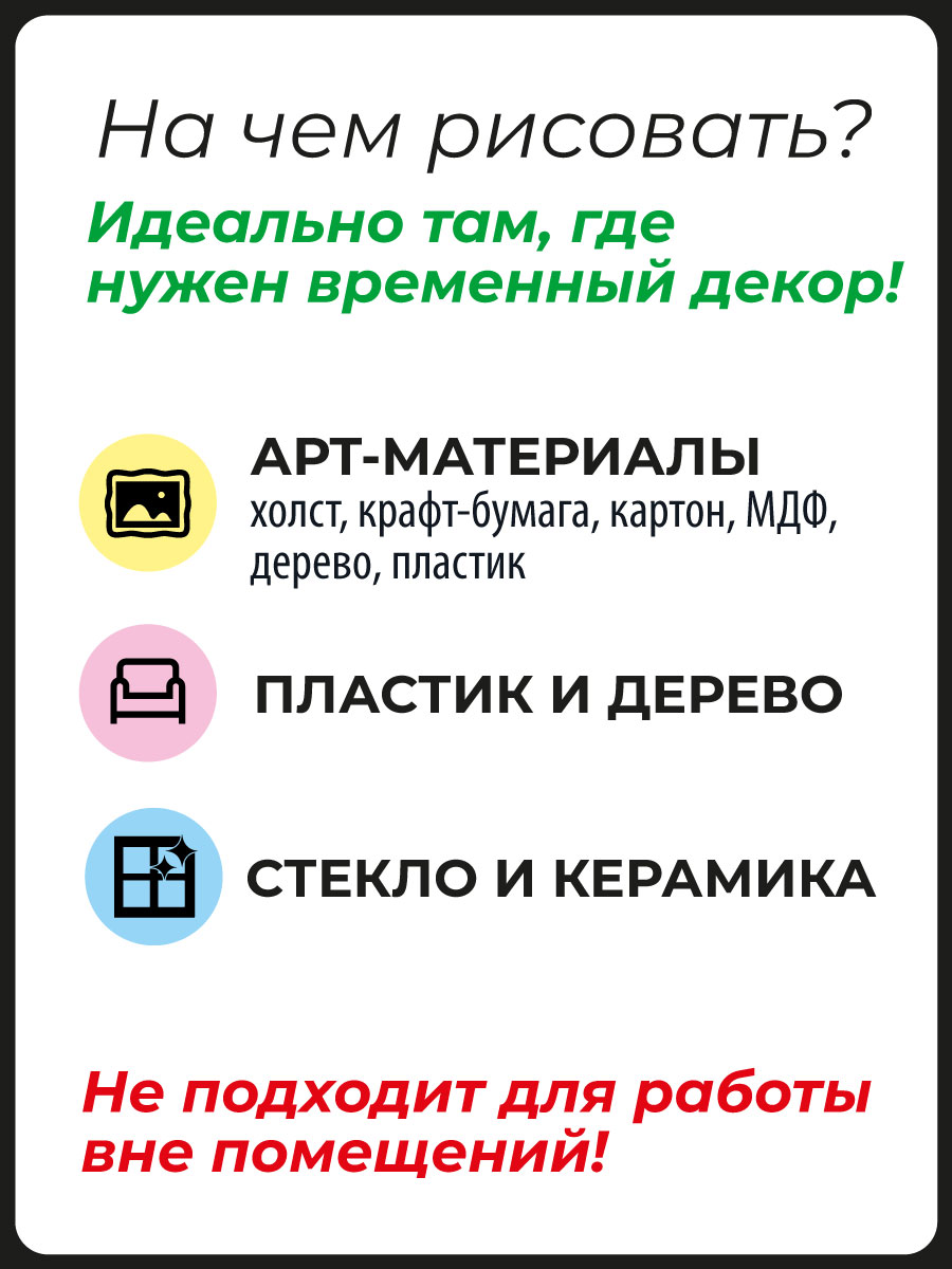 Акриловый маркер Малевичъ, белый - фото 9