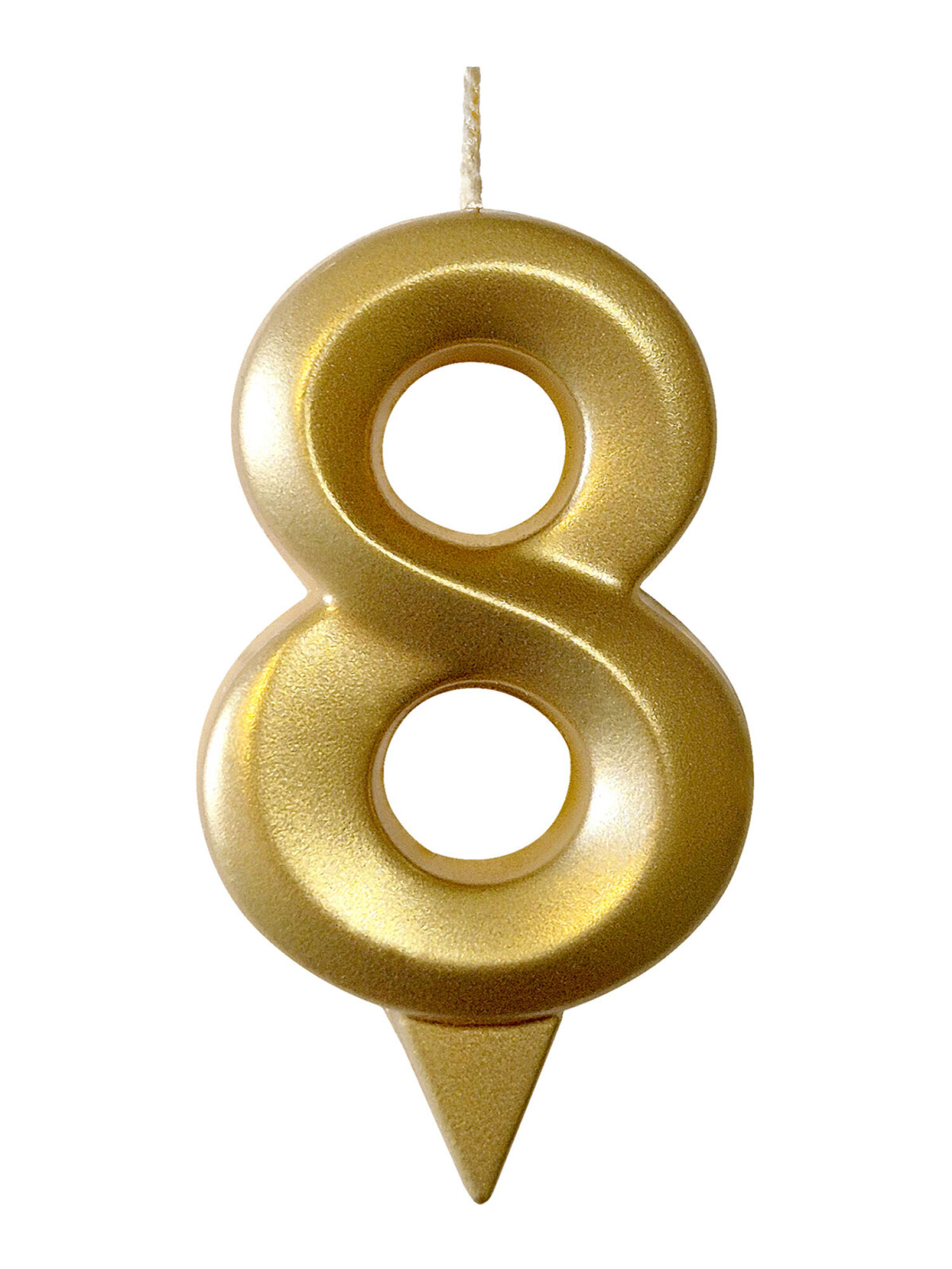 Свеча-цифра для торта Свечной маркет украшение в виде цифры 8, 7 см, на ножке - фото 2