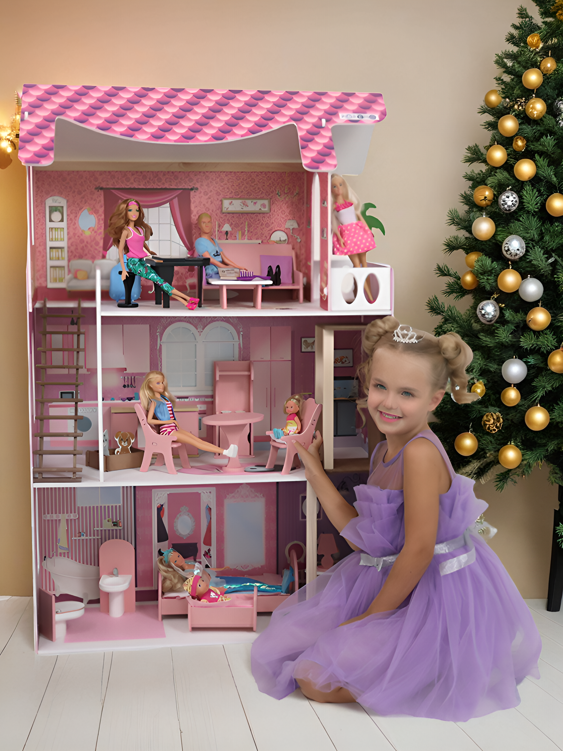 Домик для кукол PAREMO 105 см с мебелью PD318-03 - фото 2