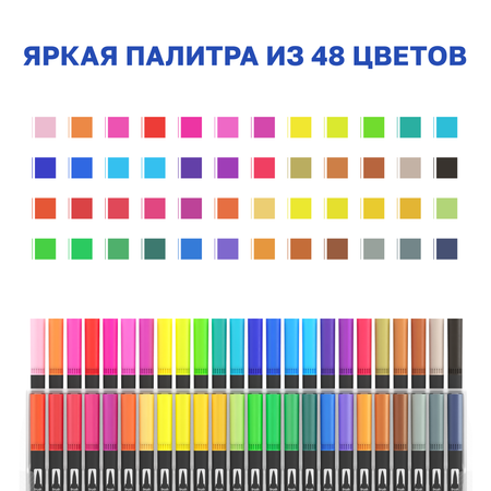 Маркеры DENKSY 48 цв.