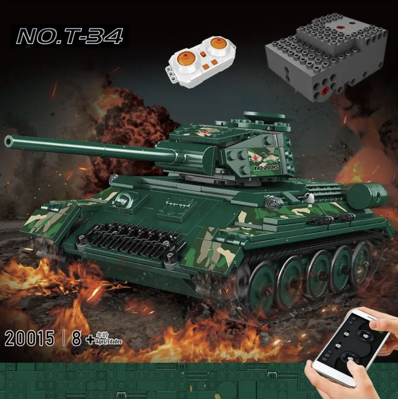 Конструктор Mould King Танк Т-34 - фото 2
