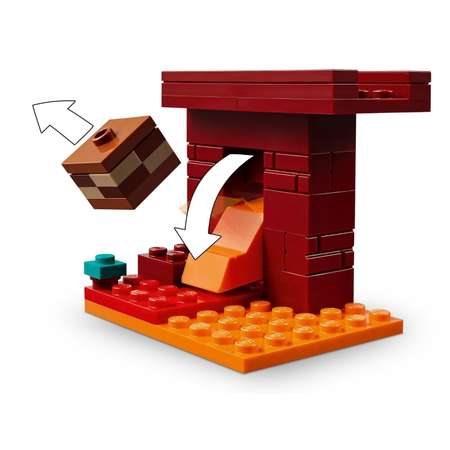 Конструктор LEGO Minecraft Битва за лаву Нижнего мира блочный