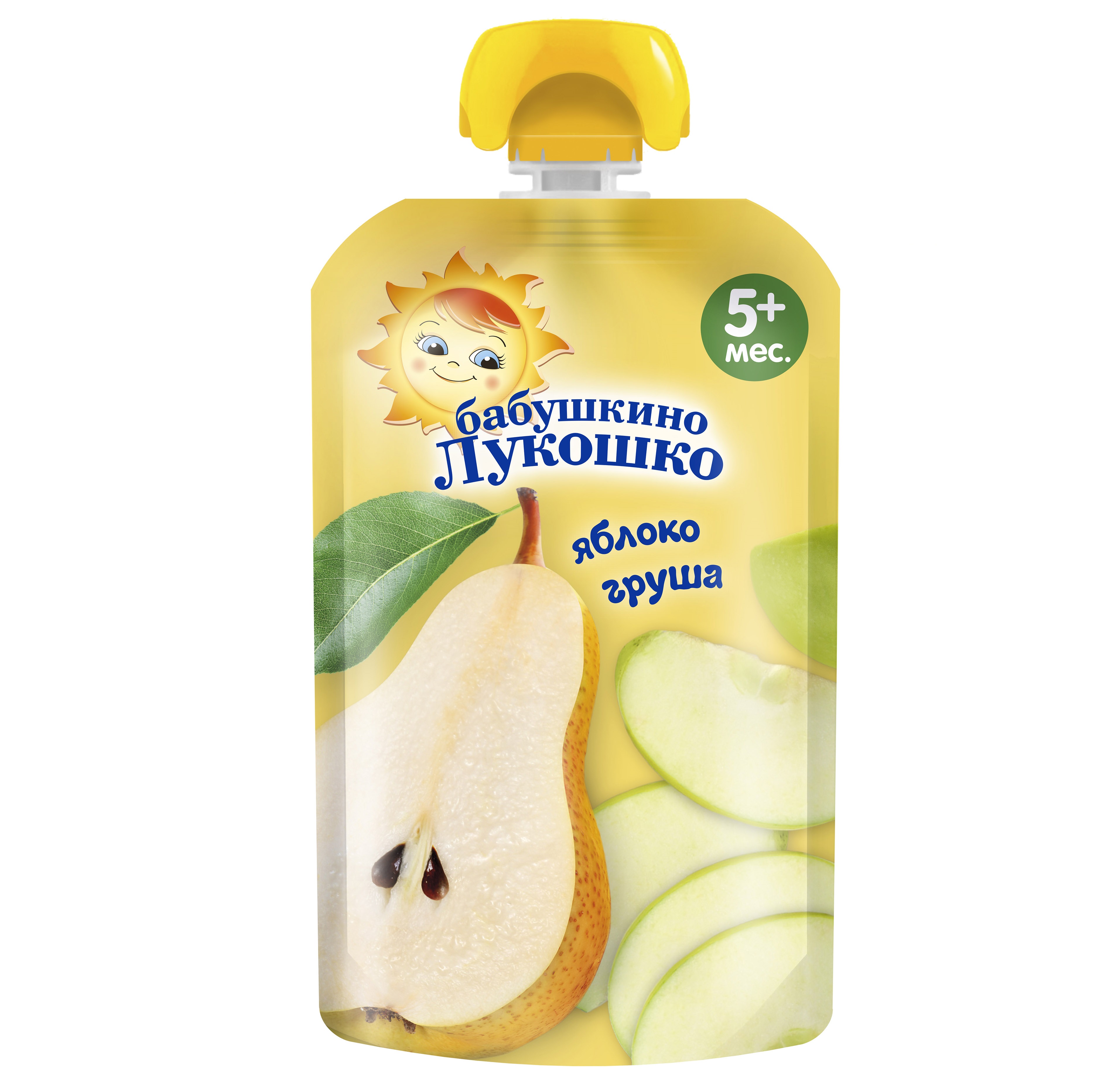 Пюре Бабушкино лукошко Яблоко-груша с 5 мес 90 г - фото 1