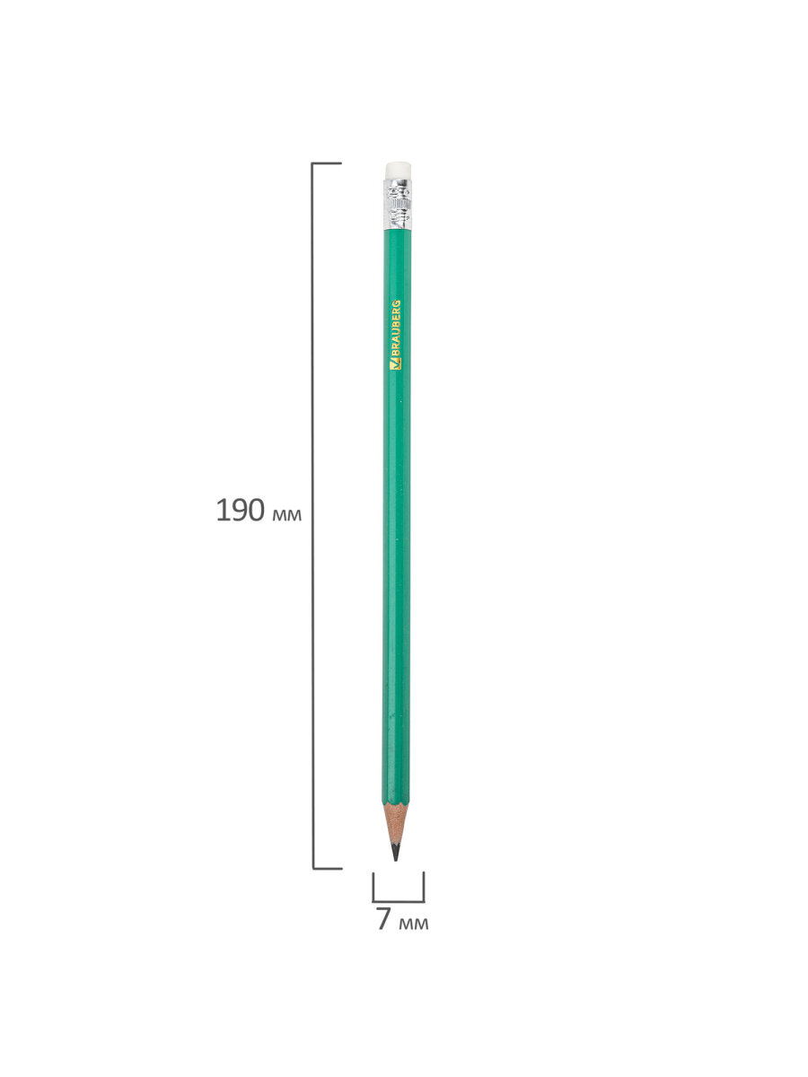 Карандаши чернографитные Brauberg 12 шт. - фото 15