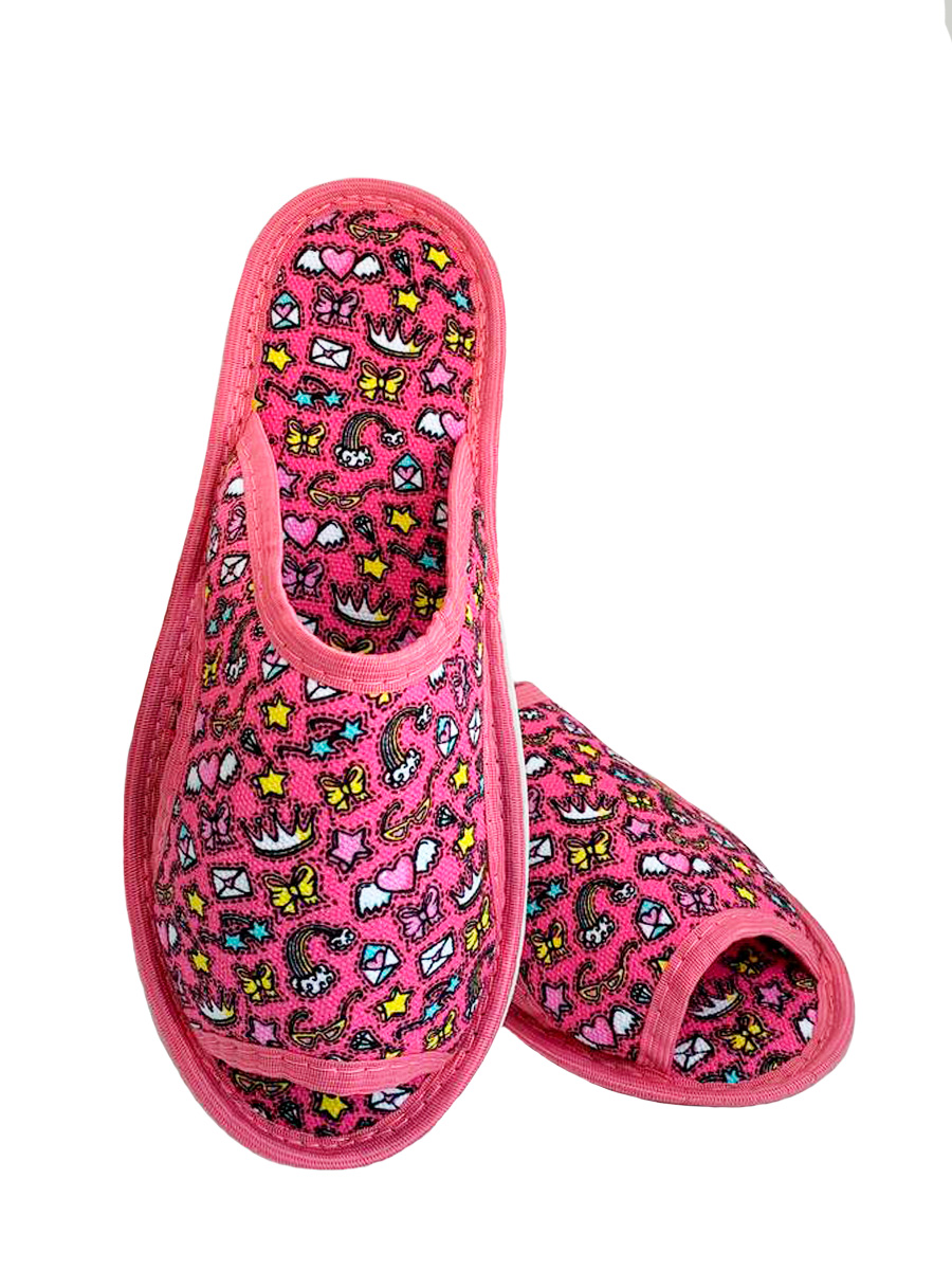 Тапочки IVShoes С-6ЖТПО-МР/короны/розовый - фото 4