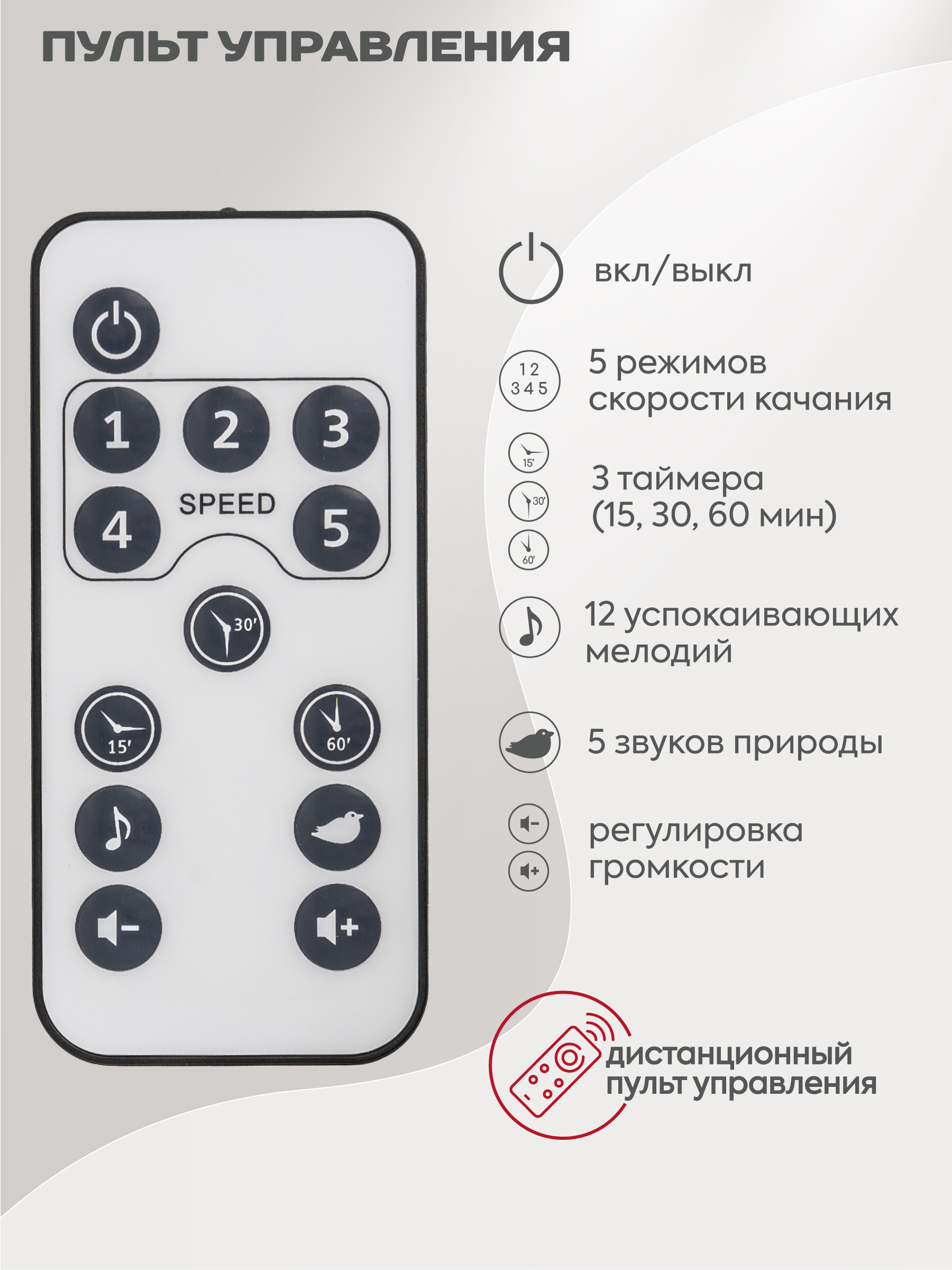 Электрокачели Indigo Fresh 0-15 кг с адаптером пульт управления 12 мелодий 5 скоростей зеленый - фото 9