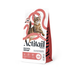 Корм сухой полнорационный Actitail с лососем и добавлением овощей для красивой шерсти и здоровья кожи кошек 350г