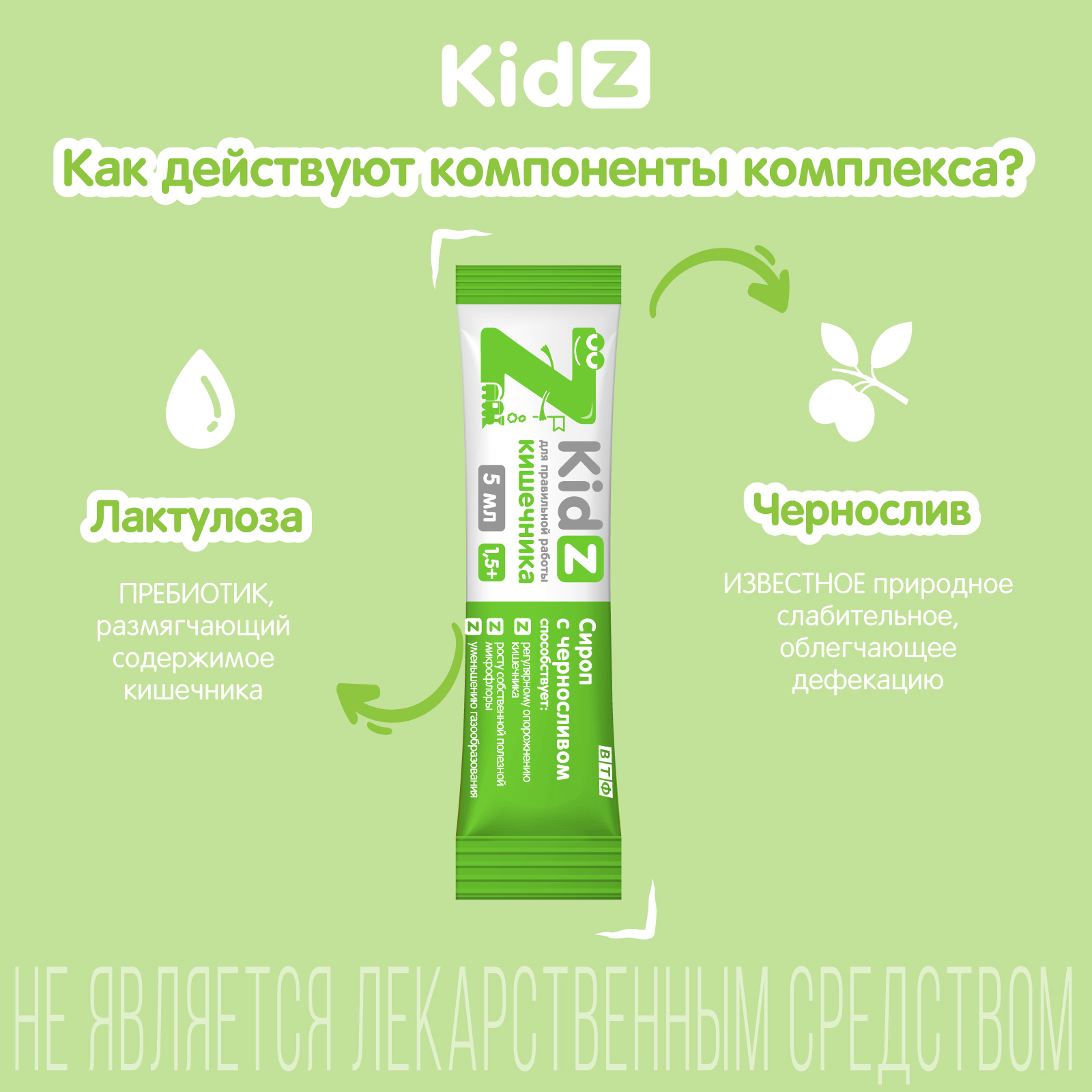 Слабительное для детей от 1,5 лет. Kidz Инулин и лактоза для кишечника Kidz. - фото 4