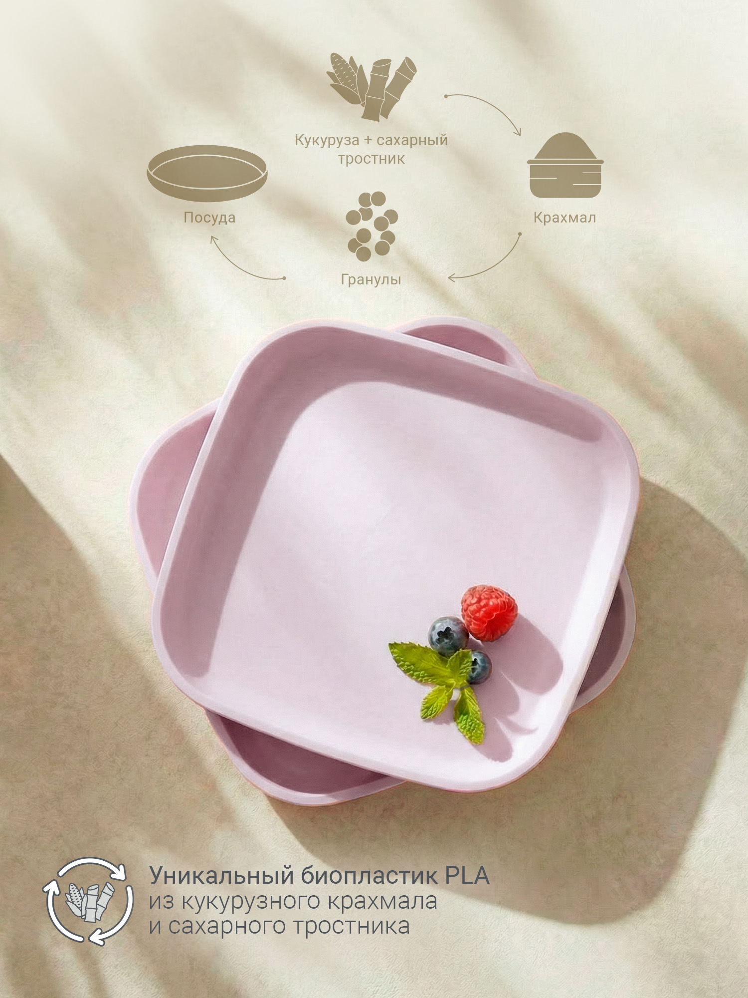 Тарелка edda Сирень 300 мл 2 предм. - фото 2