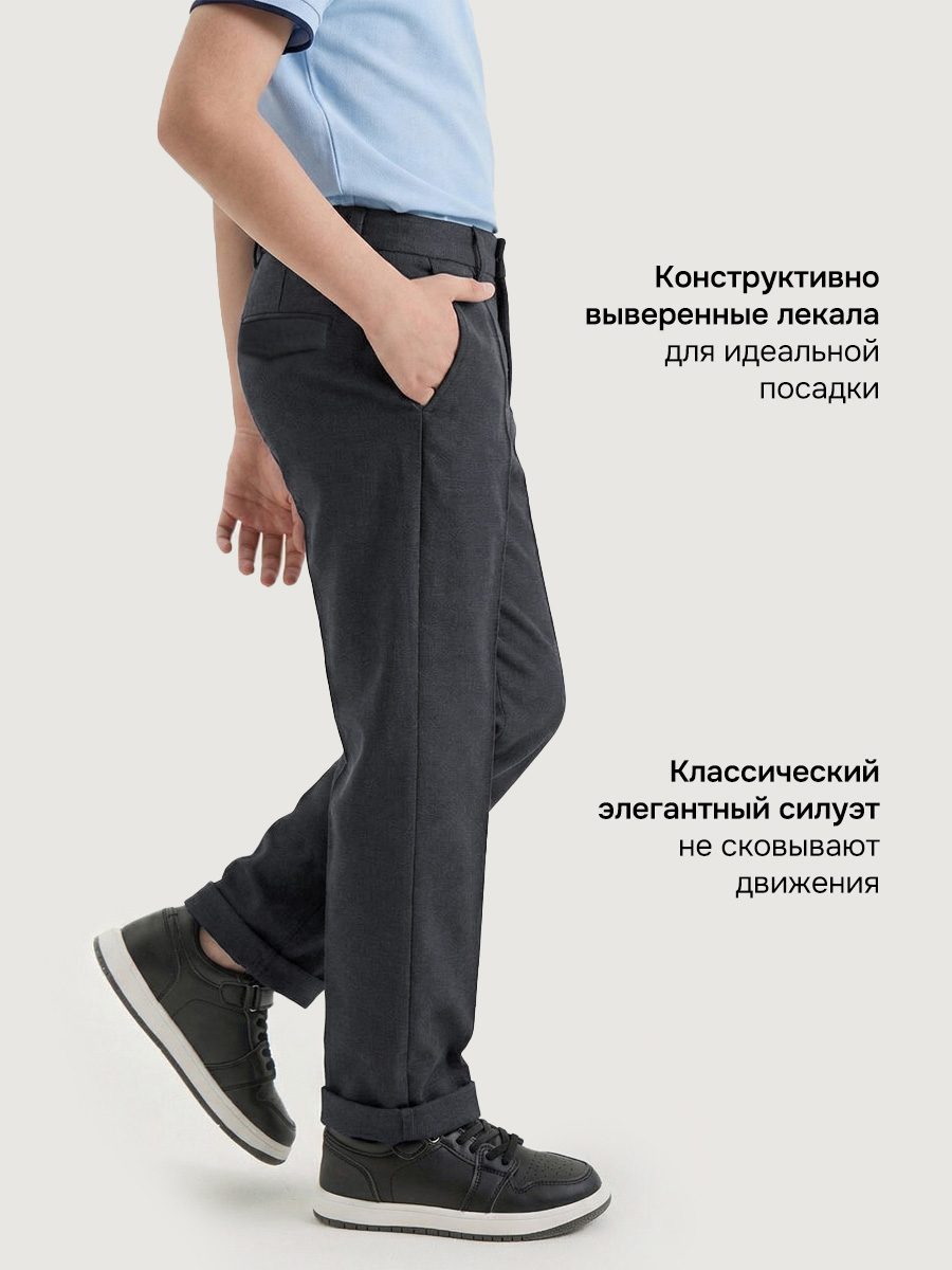 Брюки NIKASTYLE 2ш73326 серый - фото 3
