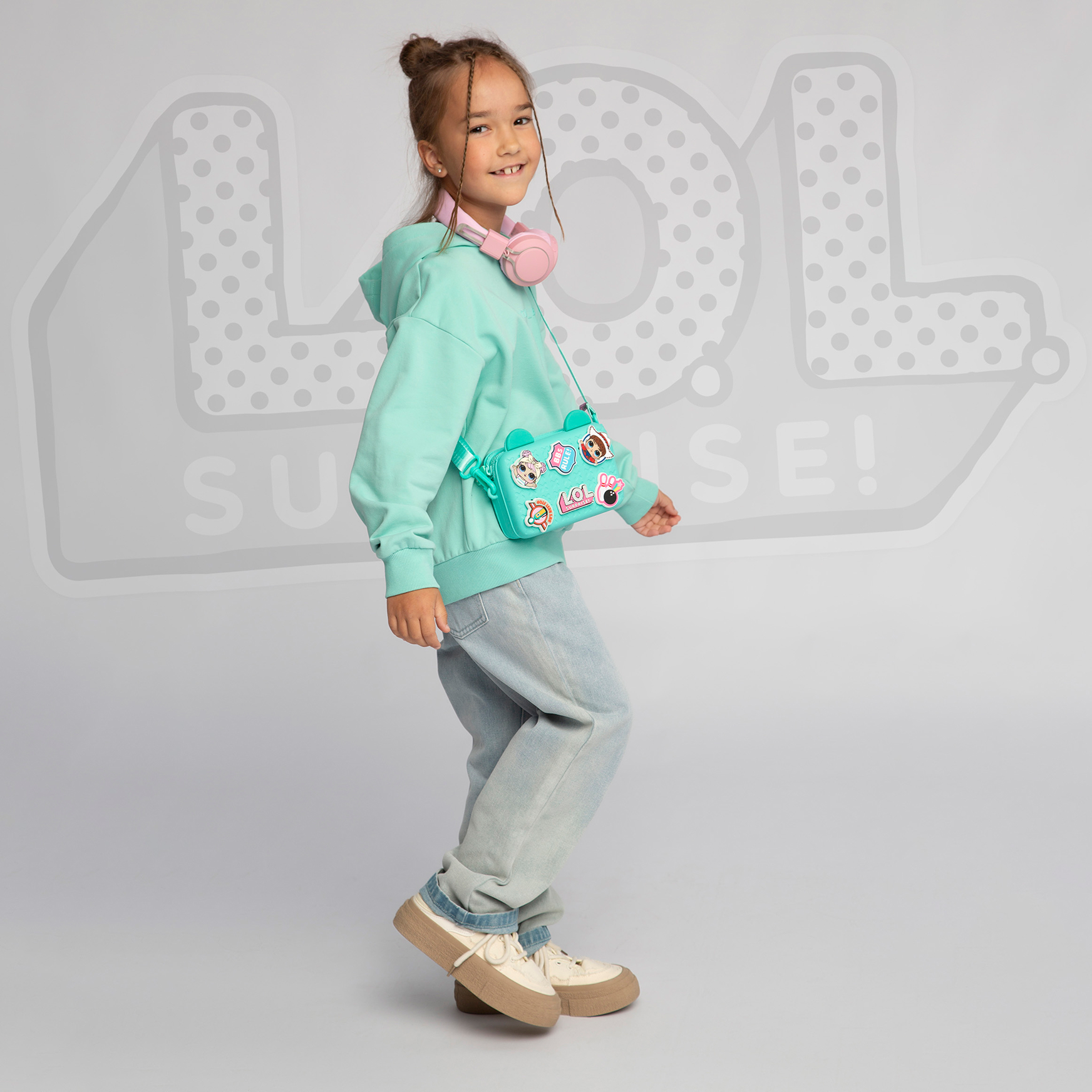 Сумка L.O.L. Surprise! бирюзовая с ушками + джиббитсы - фото 10