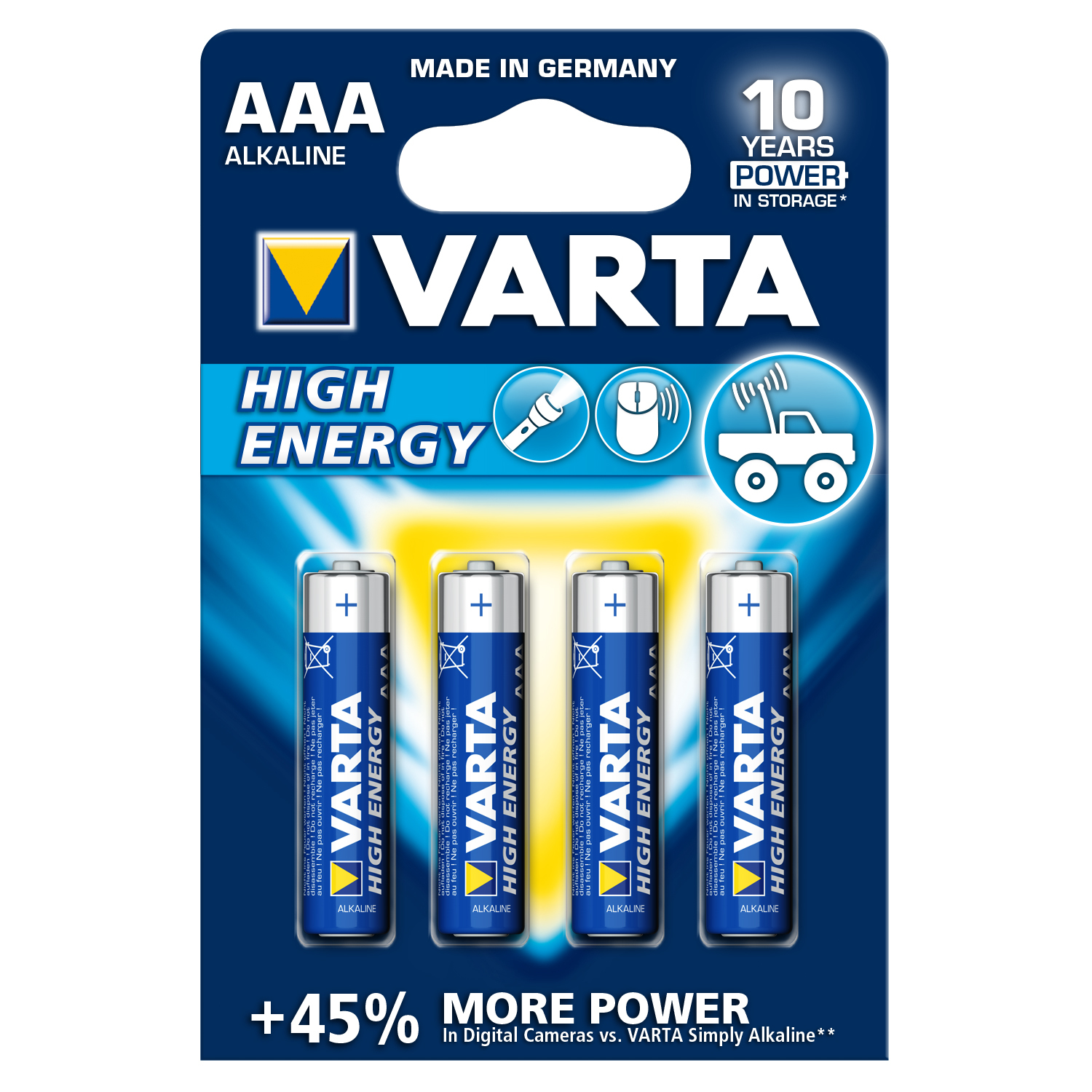 Батарейка Varta High Energy Micro 1.5V - LR03/AAA 4 шт - фото 3