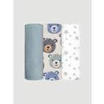 Пелёнка Mjolk Grizzly Bears трикотаж 85х120 см 3 шт.