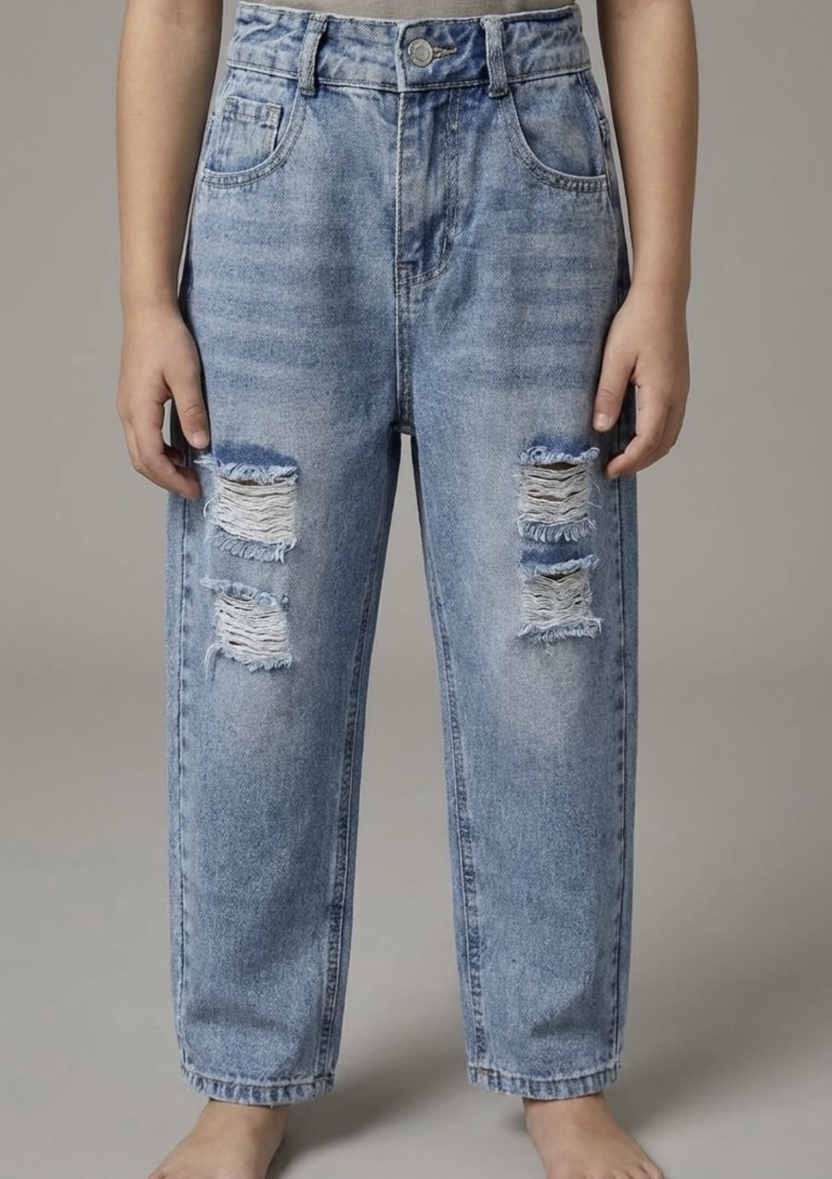 Изображение товара Джинсы для девочек Charos с высокой посадкой и эластаном