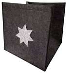 Ящик для хранения Arya Home Collection из фетра 40x40x40 см Star Антрацит