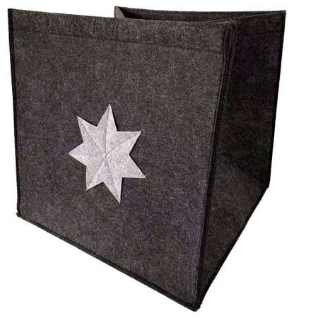 Ящик для хранения Arya Home Collection из фетра 40x40x40 см Star Антрацит