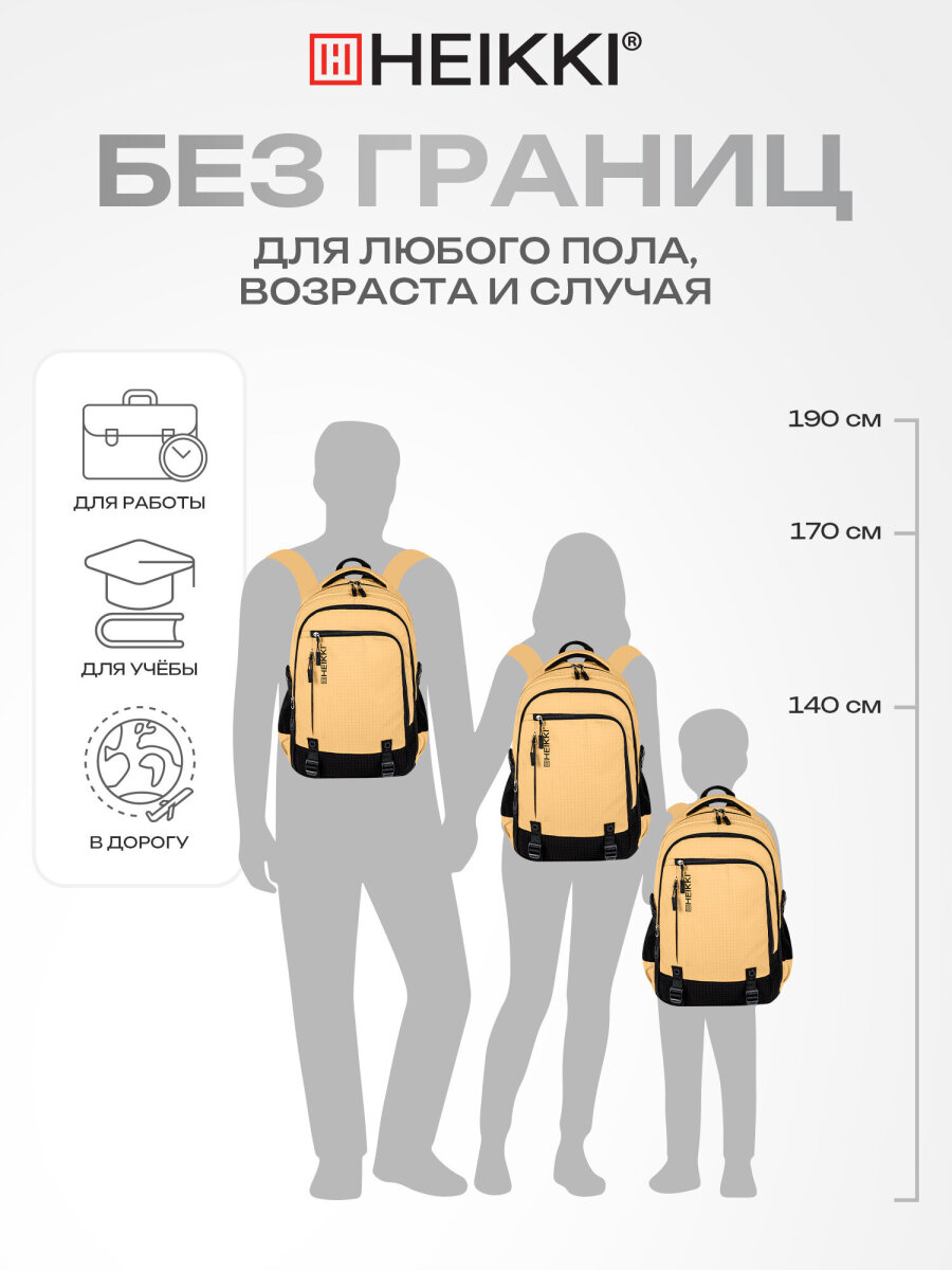 Рюкзак HEIKKI школьный городской для подростков для ноутбука - фото 6