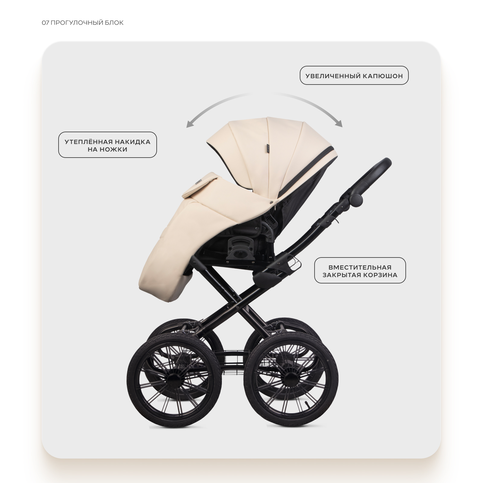 Коляска 2в1 Riko Basic Montana X Ecco Prestige бежевый - фото 7