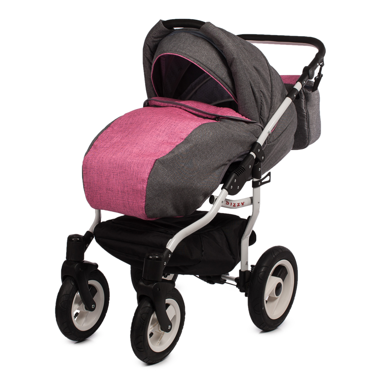 Коляска 2в1 Babyton Dizzy Grey-Pink - фото 2