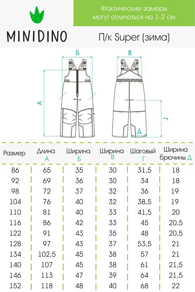 Полукомбинезон MINIDINO MDW1-IW005/0Полукомбинезон зимний SUPER олово - фото 14