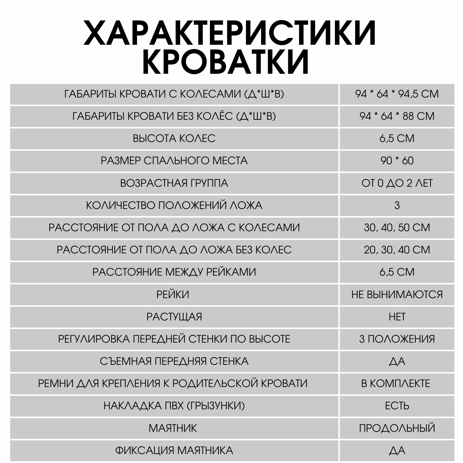 Детская кроватка Mr Sandman прямоугольная, продольный маятник (белый) - фото 13