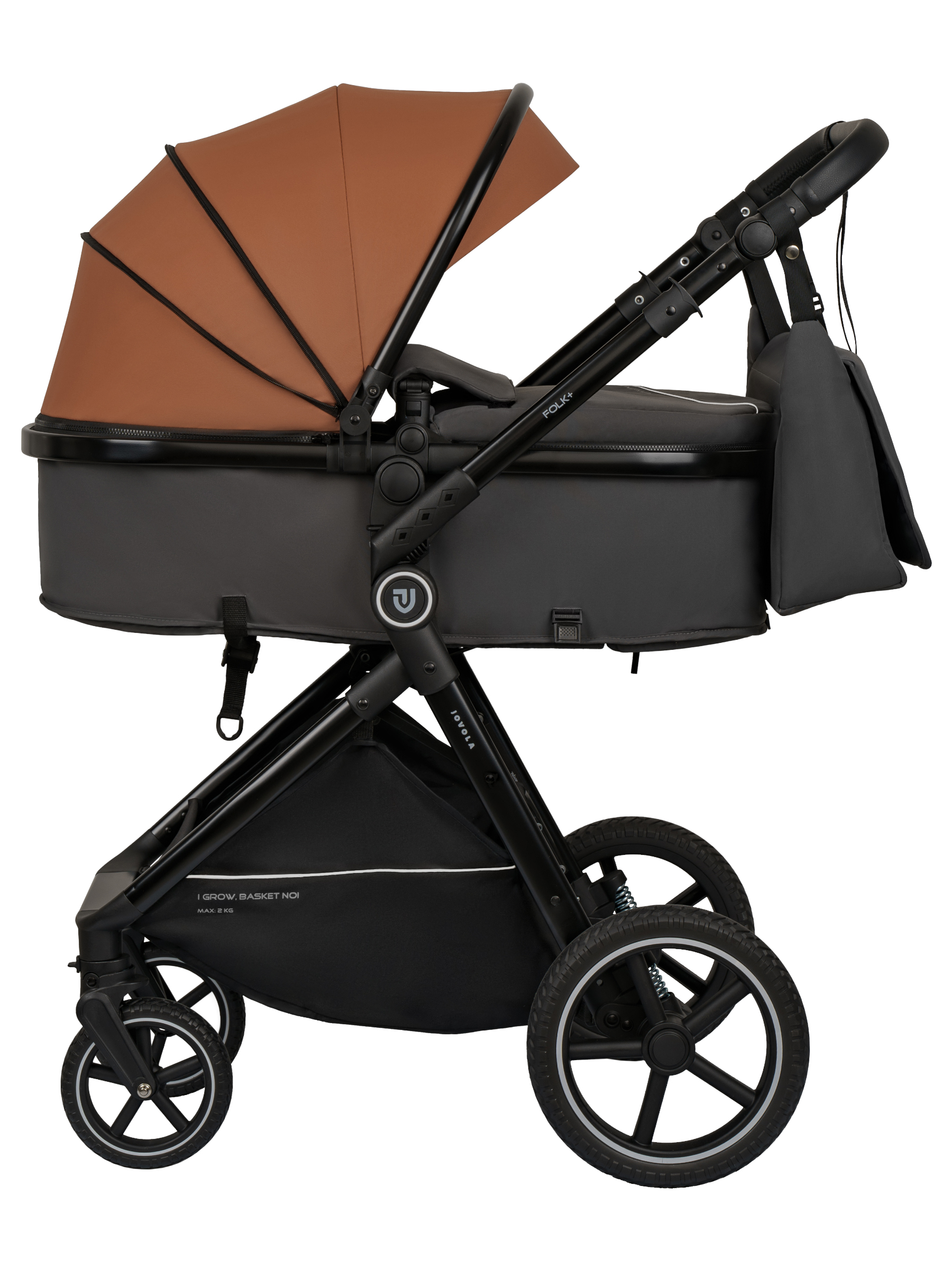 Коляска трансформер JOVOLA Folk+ 3в1 оранжевый - фото 18