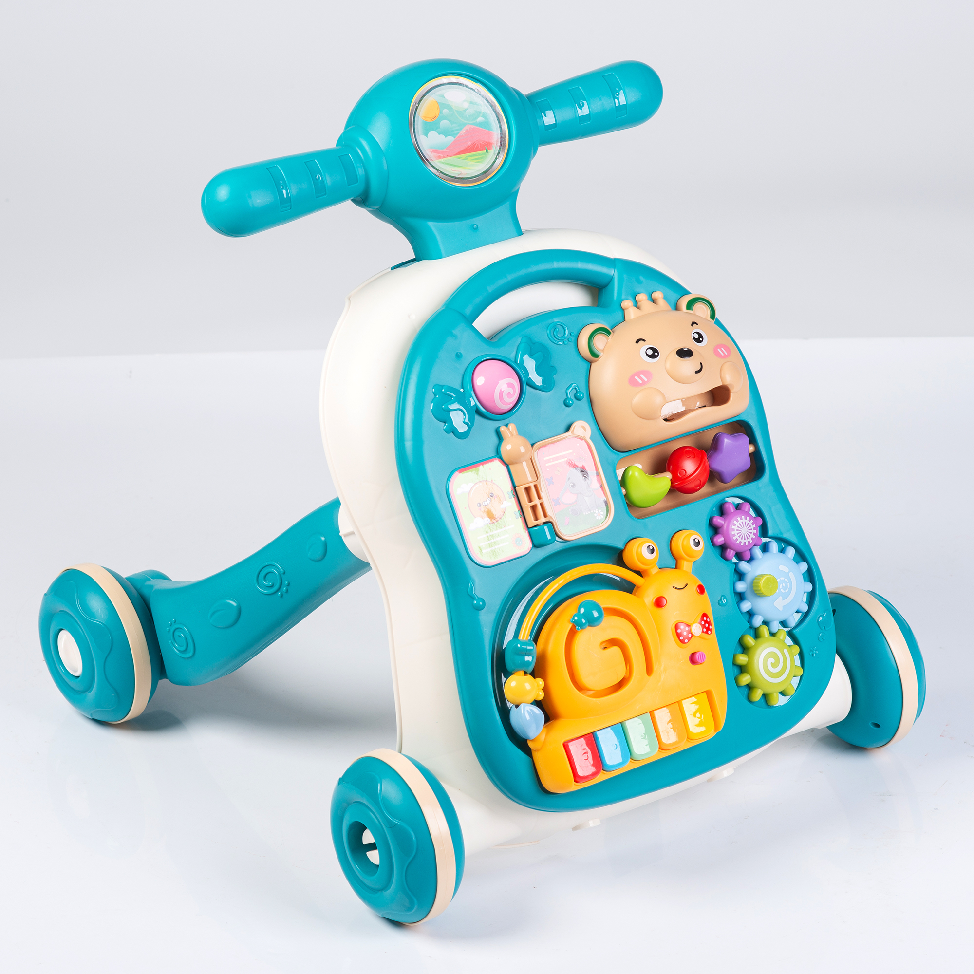 Каталка Babyhit с ручкой бирюзовый - фото 10