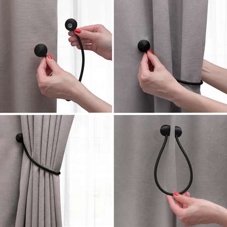 Подхват для штор LolUno Home черный