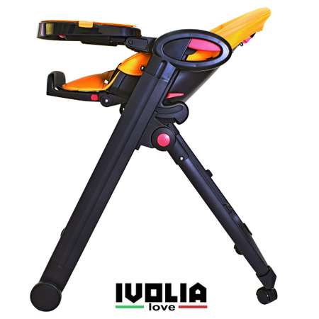 Стульчик для кормления Ivolia LOVE 02 4 колеса orange трансформер